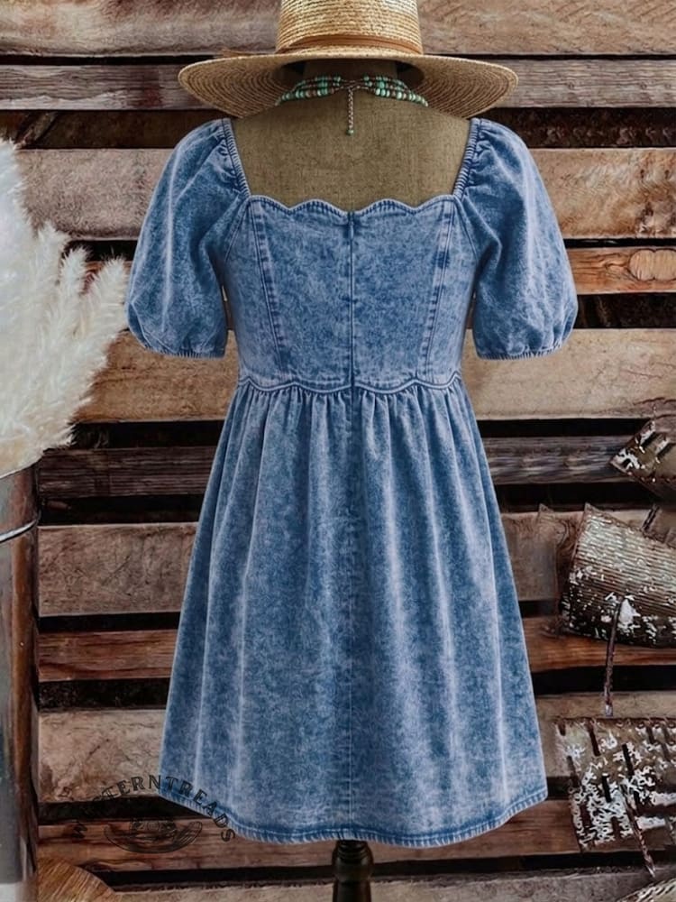 Women's Vintage Style Casual Denim Skirt