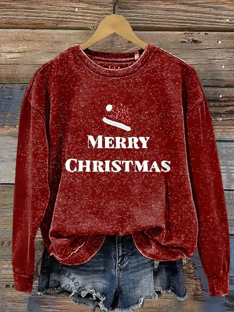 Christmas Hat Casual Cotton Sweatshirt