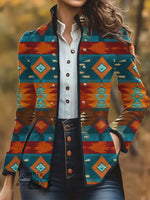 Women's Aztec Print Casual Jacket