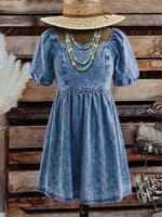 Women's Vintage Style Casual Denim Skirt