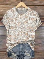 Vintage Flower Art Print T-shirt