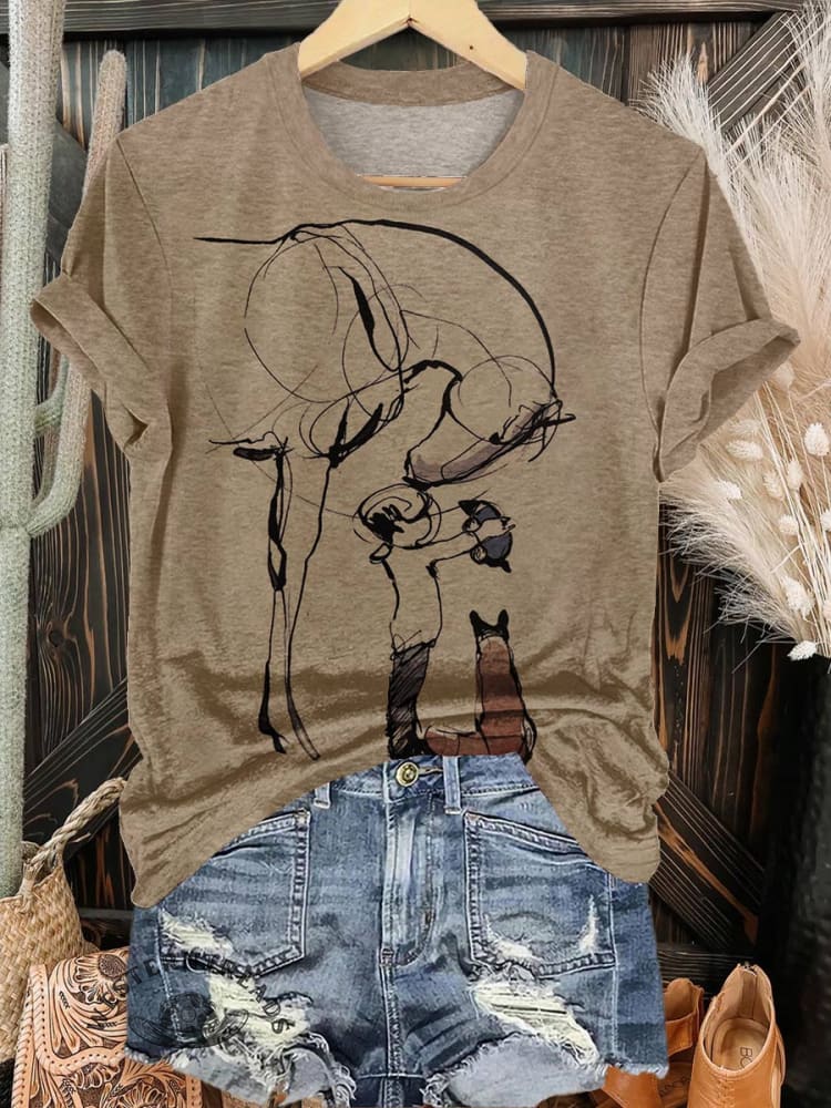 Horse Art Print T-shirt