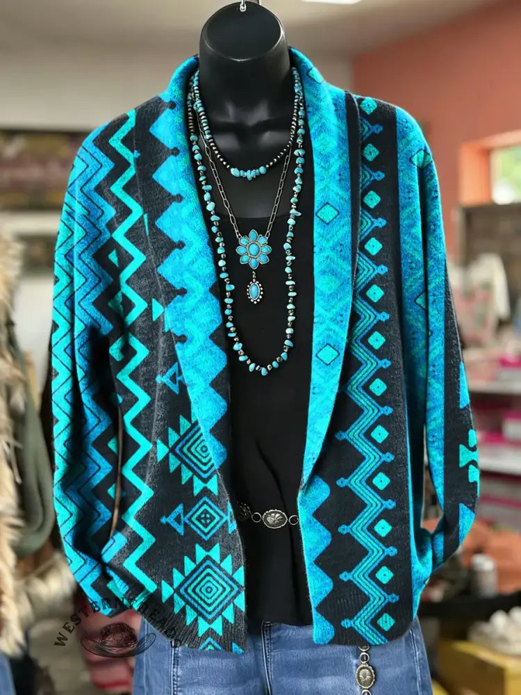 Women's Vintage Print Casual Sweater