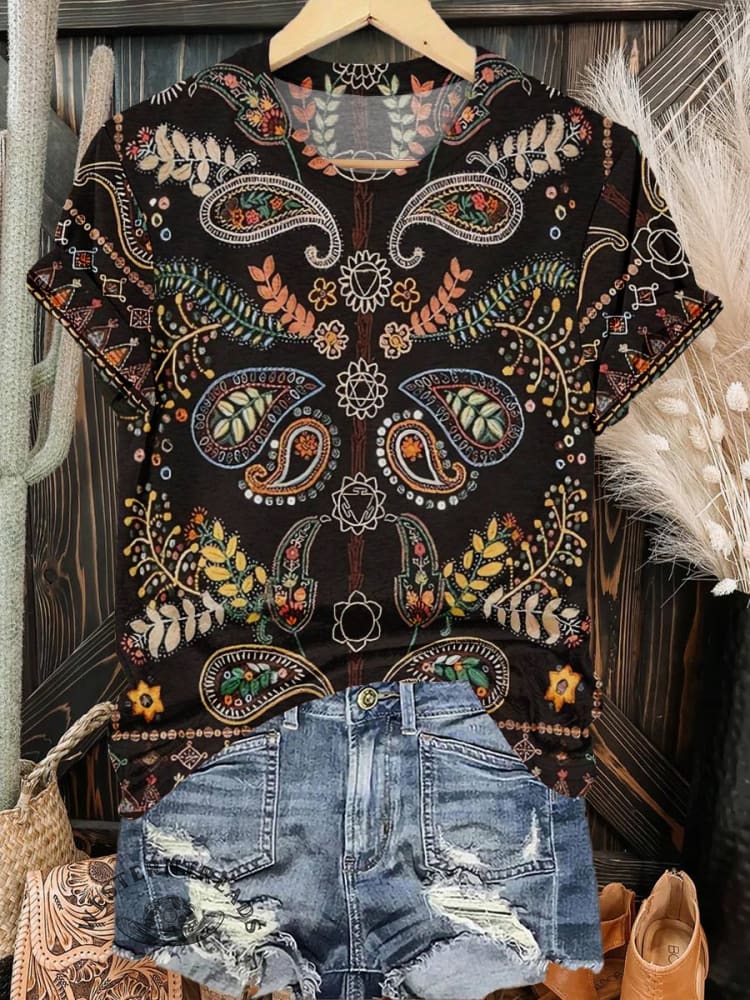 Paisley Print T-shirt