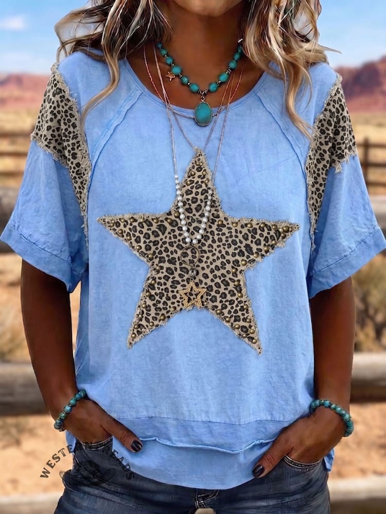 Vintage Art Western Cotton Patchwork Shirt