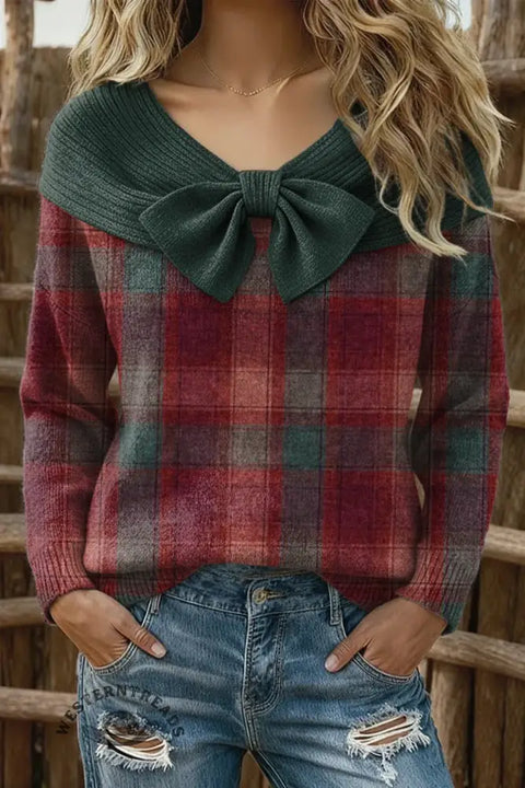 Retro Art Print Buttoned Cardigan Sweater