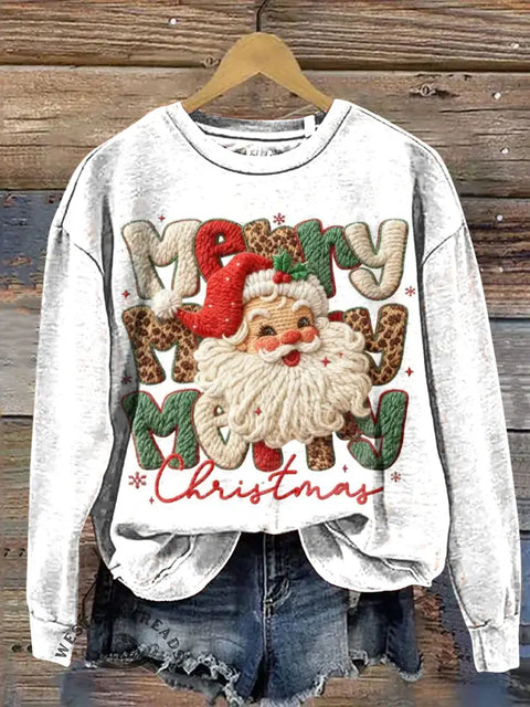 Santa Claus Casual Cotton Sweatshirt