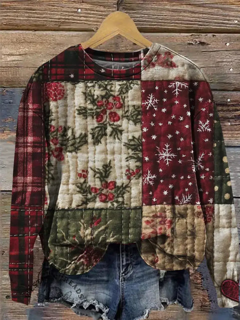 Western Christmas Art Print Casual Sweatshirt