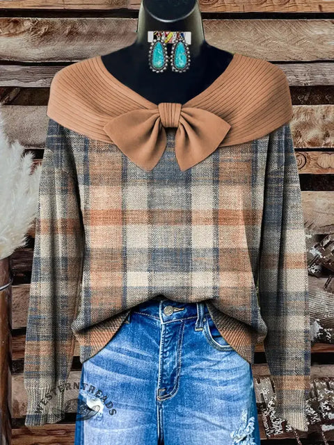 Retro Christmas Art Print Buttoned Cardigan Sweater