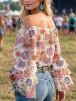 Women's Summer Sleeveless V Neck Ruffled Blouse