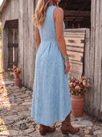 Vintage Art Denim Comfortable Summer Fabrics Dress