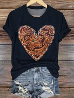 Classic West Heart Print T-shirt
