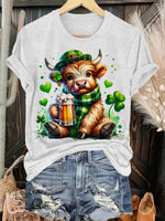 St. Patrick's Day Cattle Print T-shirt