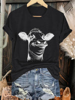 Funny Cow Print T-shirt