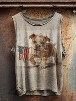 Women's Vintage Independence Day Print Casual Tank Top