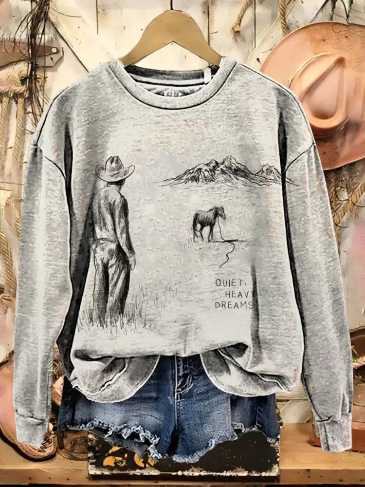 Western Art Casual Cotton Sweatshirt