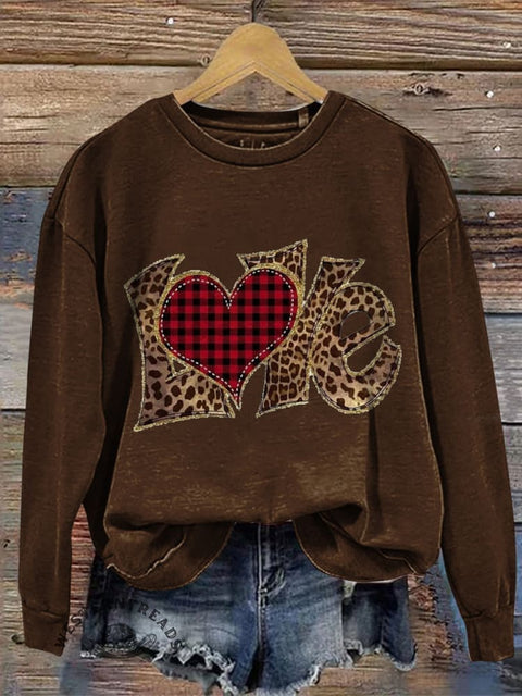 Retro Christmas Casual Cotton Sweatshirt