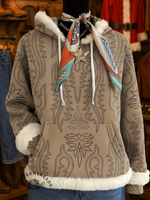 Classic West Print Casual Sweatshirt