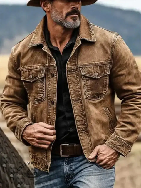 Men's Casual Western Denim Jacket