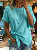 Women's Vintage Casual Lace-up Shirt