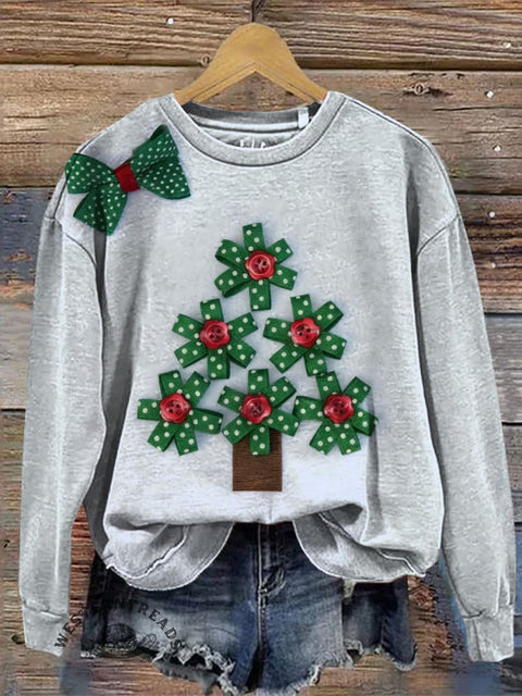 Retro Christmas Casual Cotton Sweatshirt