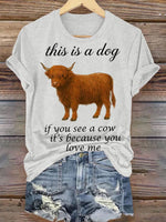 Cow Print Casual T-shirt