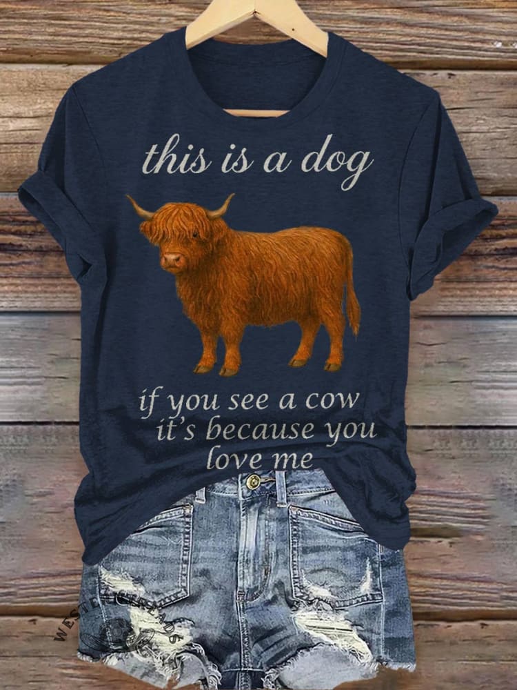 Cow Print Casual T-shirt