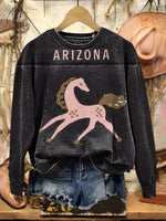 Vintage Western Art Print Sweatshirt