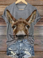 Cute Donkey Art Print T-shirt