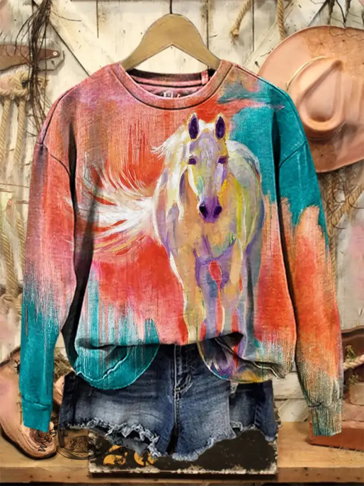 Vintage Art Print Sweatshirt