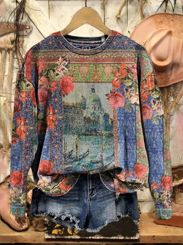 Vintage Art Print Sweatshirt