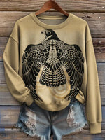 RetroArt Print Casual Sweatshirt