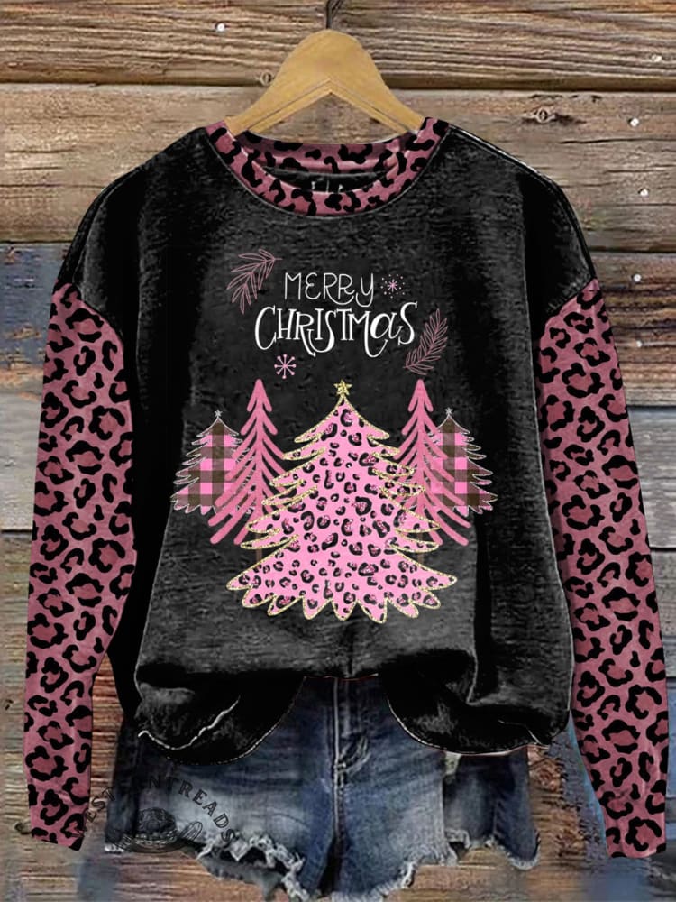 Retro Christmas Casual Cotton Sweatshirt