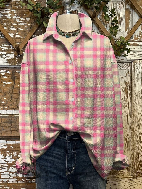 Women's Art Print Casual Cotton Shirt
