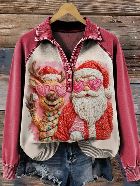 Christmas Art Print Casual Sweatshirt