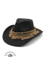 Retro Fringed Felt Hat