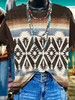 Aztec Print Casual T-shirt