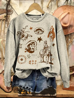Vintage Western Art Print Sweatshirt