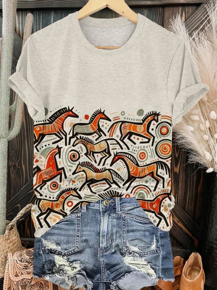 Horse Art Print T-shirt