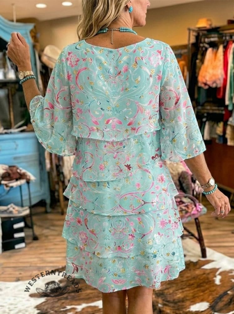 Women's Layered Ruffle Dress