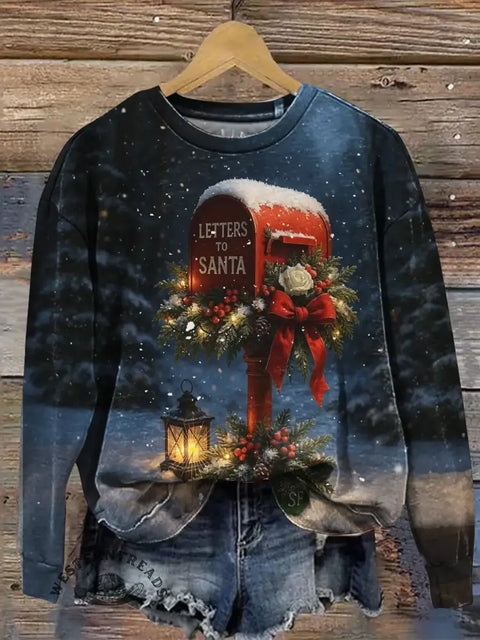 Merry Christmas Art Print Casual Sweatshirt
