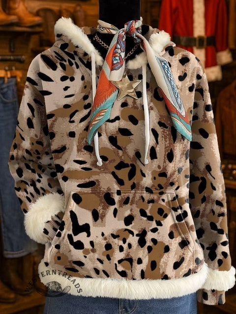 Leopard Print Casual Sweatshirt