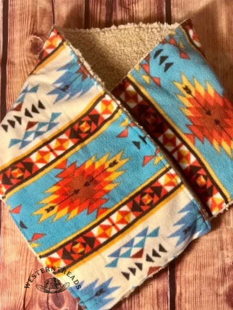 Western Cowboy Aztec Warm Neck Hood Scarf