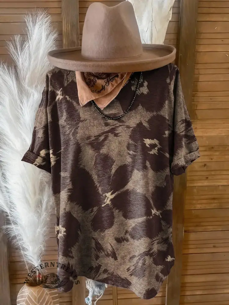 Vintage Western Art Print T-shirt