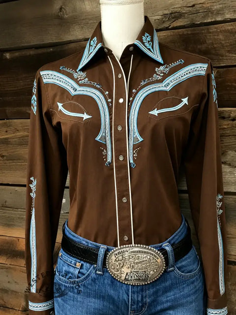 Western Art Print Casual Shirt