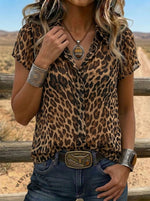Wild West Leopard Art Print Casual Shirt