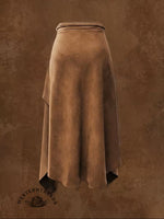 Suede & Lace Midi Skirt
