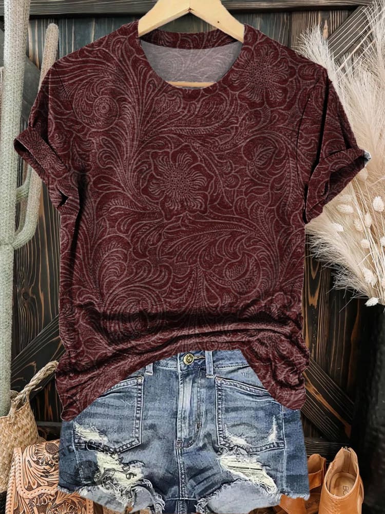 West Floral Print T-shirt