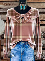 Women's Vintage Printed Casual Velvet Top