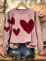 Vintage Heart Art Print Sweatshirt